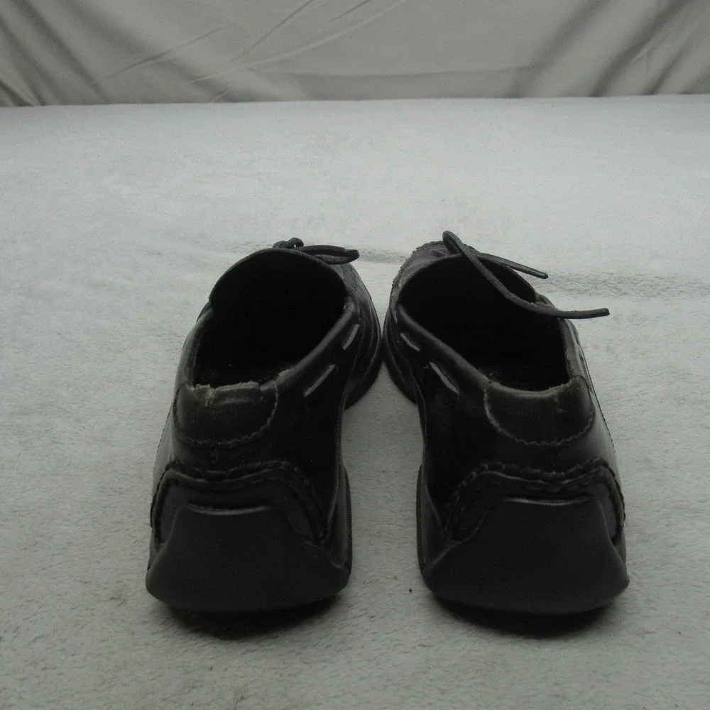 Cole Haan Mens 10M Loafers‎ Black Leather Moc Toe Slip On Classic Casual Dress